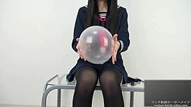 Japanese Underwear Fetish Balloon Popping Asian Play Session