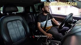 does this big ass blonde give wet car blowjobs before creampie?
