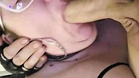 bbw wife chokes on cock in homemade deepthroat frenzy