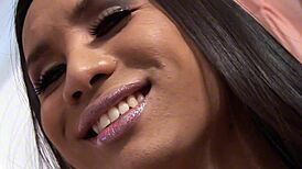 sexy tranny slut moans loud taking big white cocks deep in her big ass pov