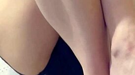 whoa! snap of wife's legs before fucking, panties off reveal soaking wet asian pussy!