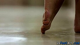Hey babe, watch me tug this cock with my perfect euro feet