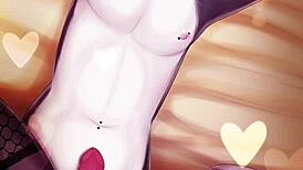 femboy furry whispers asmr moans while stroking hard cock to intense orgasm climax