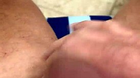 Nakedman15 flashes cock close-up after watching mature pussy eating action