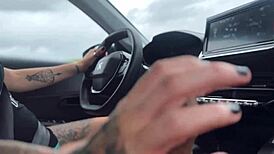😍 perfect polish toes tease wet cock up close in garage worship