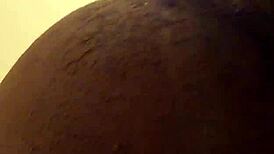 Hallelujah Johnson worships big black cock ass slave style closeup