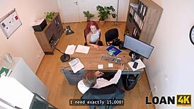 Gorgeous young whore Sirena Milano seduces loan manager and gets fucked hard on his desk