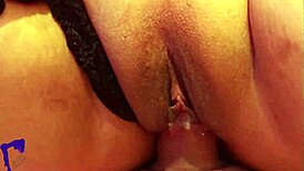 Curvy mature latina wife enjoys kitchen play with big curves bouncing to finish amateur style.