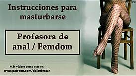 spanish anal joi femdom teacher hypnotizes you hands-free to cum