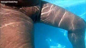 Our steamy holiday threesome by the pool has us kissing, licking wet pussies nonstop.