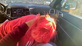 Asian Beauty Delivers Car Blowjob Facial