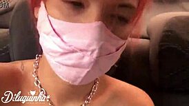 Young Prostitute Masturbates in Uber Then Gives Up Her Tight Ass