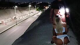 fuck yes sex high up with everyone below watchin her cum-covered ass shake