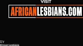 Amateur ebony lesbians toy tease juicy pussies in shower 💦👭