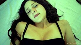 omg young redhead caught with vibrator in her dripping tight pussy
