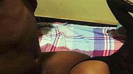 mystery ebony babe bent over doggy fully cum drenched