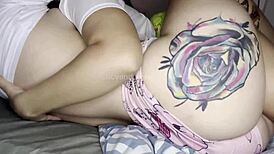 hey girls' night turns wild when we finger and strap-on fuck each others hairy pussies