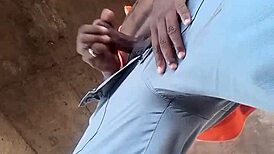 worker films solo masturbation public construction site outdoor black amateur