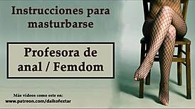 spanish anal joi femdom teacher hypnotizes you hands-free to cum