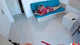 stepsister skips candy grabs my dick deepthroat then swallows cum