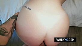 stepdaughter marilyn johnson trades buttplug for stepdad's thick cock