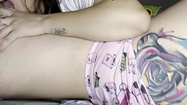 hey girls' night turns wild when we finger and strap-on fuck each others hairy pussies
