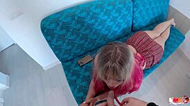 stepsister skips candy grabs my dick deepthroat then swallows cum