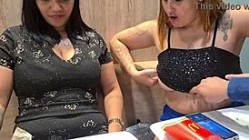 married sluts flash pussies at drive-thru then let security join the hairy wife outdoor licking orgy
