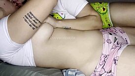 hey girls' night turns wild when we finger and strap-on fuck each others hairy pussies