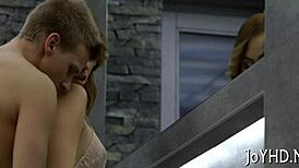 horny teen slut rides rough cock cowgirl style