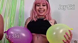 happy birthday cousin let's rub our curvy asses with balloons together brazilian lesbian fetish