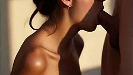 Masked girlfriend's tight pussy gets passionate pounding in ai fantasy