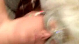 Masked ginger chubby wife shows fat big tits amateur style
