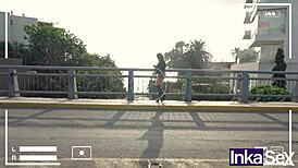curvy colombian in short dress takes street anal for acting slutty