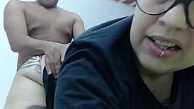 Amateur crossdresser pounds lesbian mother-in-law till mouth cumshot explodes