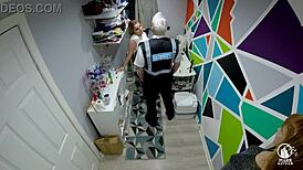 Lacey the skinny blonde shoplifting slut barebacks big cock pov deepthroat roleplay