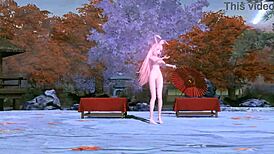 megurine luka bares massive tits big ass goddess body in full nude mod exposure