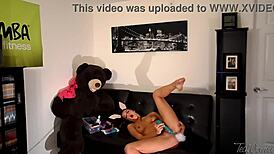 watch this sexy milf play with her big clit and pussy lips