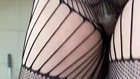 housewife, your fishnet fetish workout makes me hard