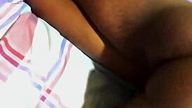 mystery ebony babe bent over doggy fully cum drenched