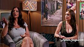 i'm interviewing 57yo mindi mink n her 27yo girlfriend mia simone... so hot together