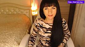 Helga Muah Aka Jessy Unveils Lingerie Striptease With Stockings And Perky Assets In Retro Style