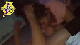 Wife's secret blowbang shocks watching cuckold husband