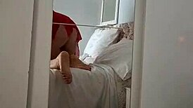 Mom Rubs Cream Over Lingerie Panties Solo