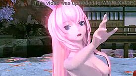 megurine luka bares massive tits big ass goddess body in full nude mod exposure