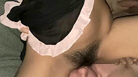 busty arab maid caught with toy then fucked deep by girlfriend