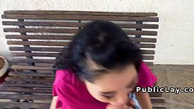 Dude Picks Up Spanish Asian Hottie and Pounds Her Nude Outdoors!