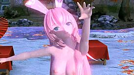 megurine luka bares massive tits big ass goddess body in full nude mod exposure