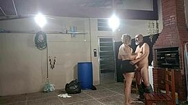Beggar's Lucky Cowgirl Ride on Blonde Lady's Natural Tits and Dirty Desires