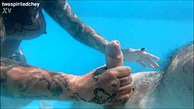 Our steamy holiday threesome by the pool has us kissing, licking wet pussies nonstop.